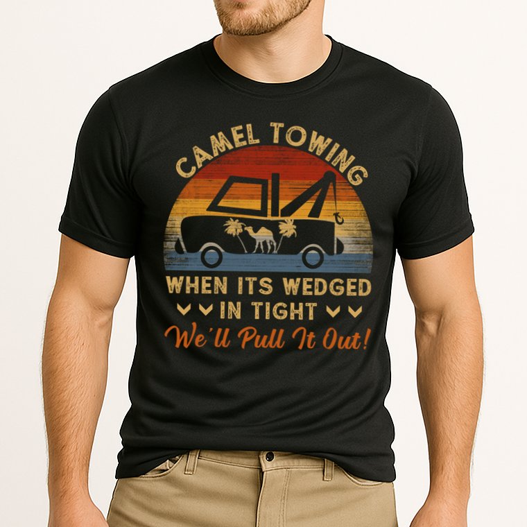Camel Towing Retro Adult Humor Saying Funny Halloween Great Gift Cooling Performance Crew T-Shirt