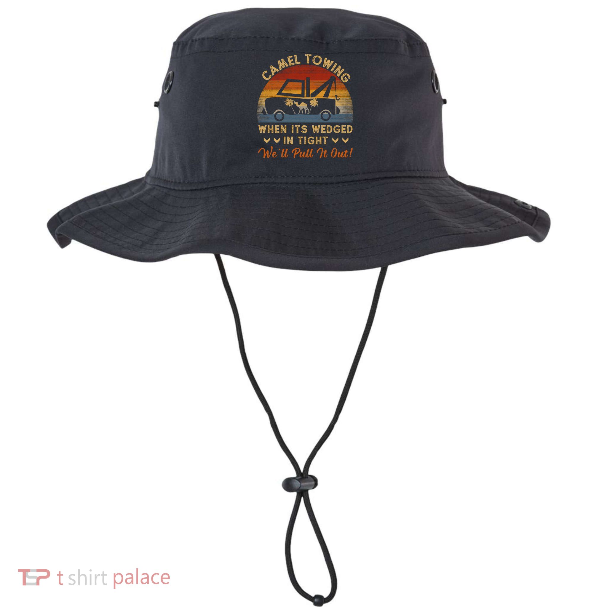 Camel Towing Retro Adult Humor Saying Funny Halloween Great Gift Bucket Hat