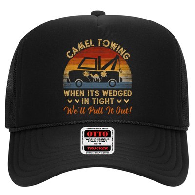 Camel Towing Retro Adult Humor Saying Funny Halloween Great Gift Trucker Hat