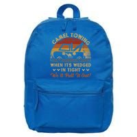 Camel Towing Retro Adult Humor Saying Funny Halloween Great Gift 16 in Basic Backpack