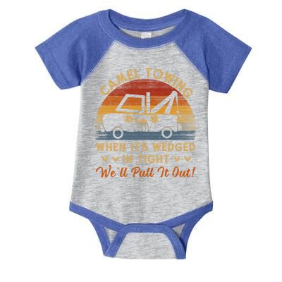 Camel Towing Retro Adult Humor Saying Funny Halloween Great Gift Infant Baby Jersey Bodysuit