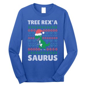 Christmas Tree Rex A' Saurus Cool Gift Funny Dinosaur Great Gift Long Sleeve Shirt