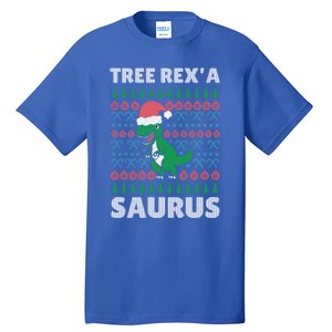 Christmas Tree Rex A' Saurus Cool Gift Funny Dinosaur Great Gift Tall T-Shirt