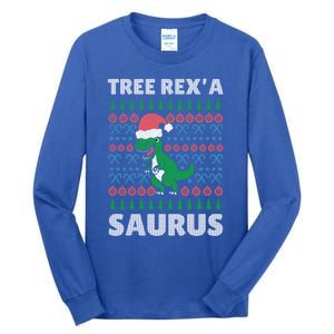 Christmas Tree Rex A' Saurus Cool Gift Funny Dinosaur Great Gift Tall Long Sleeve T-Shirt