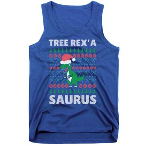 Christmas Tree Rex A' Saurus Cool Gift Funny Dinosaur Great Gift Tank Top