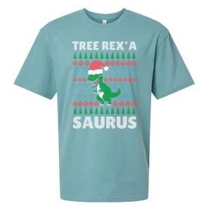 Christmas Tree Rex A' Saurus Cool Gift Funny Dinosaur Great Gift Sueded Cloud Jersey T-Shirt