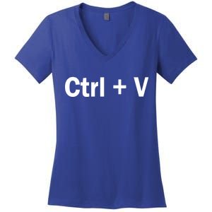 Ctrl + V Women's V-Neck T-Shirt