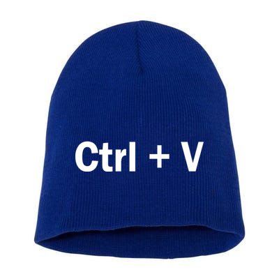 Ctrl + V Short Acrylic Beanie