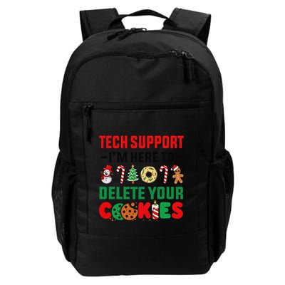 Christmas Tech Support Here To Delete Your Cookies Xmas Cool Daily Commute Backpack