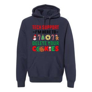 Christmas Tech Support Here To Delete Your Cookies Xmas Cool Premium Hoodie