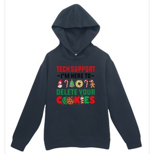 Christmas Tech Support Here To Delete Your Cookies Xmas Cool Urban Pullover Hoodie