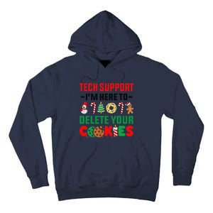 Christmas Tech Support Here To Delete Your Cookies Xmas Cool Tall Hoodie