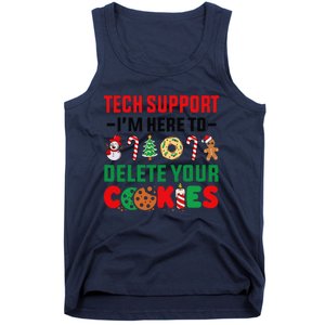 Christmas Tech Support Here To Delete Your Cookies Xmas Cool Tank Top