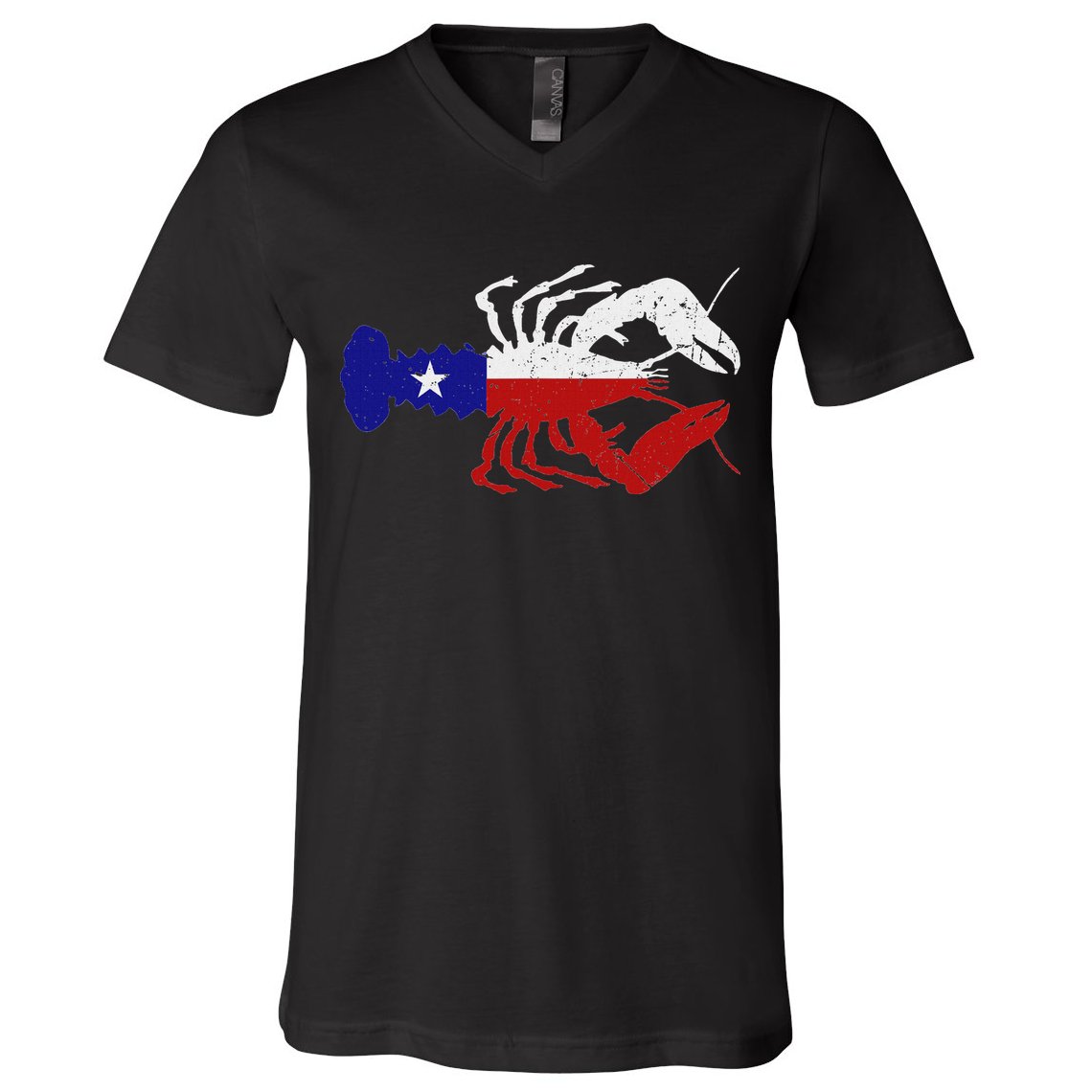 Crawfish Texas Seafood Shellfish Lone Star Southern Food V-Neck T-Shirt