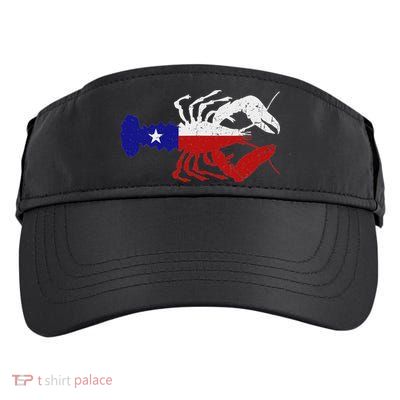 Crawfish Texas Seafood Shellfish Lone Star Southern Food Adult Drive Performance Visor