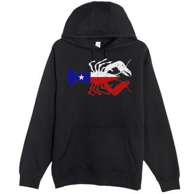 Crawfish Texas Seafood Shellfish Lone Star Southern Food Premium Pullover Hoodie