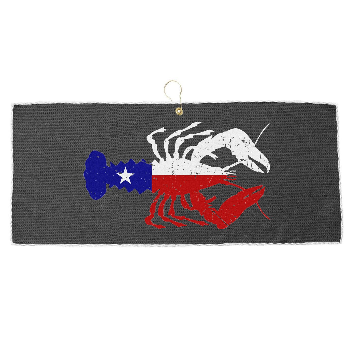 Crawfish Texas Seafood Shellfish Lone Star Southern Food Large Microfiber Waffle Golf Towel