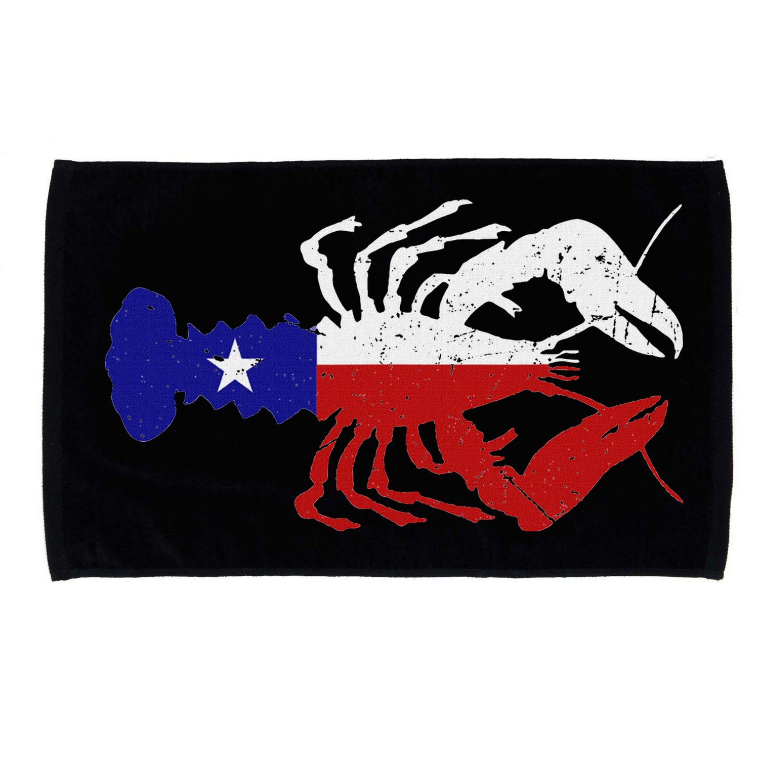 Crawfish Texas Seafood Shellfish Lone Star Southern Food Microfiber Hand Towel