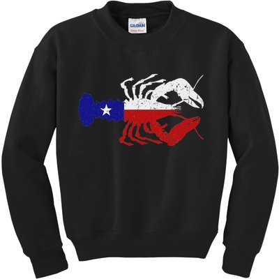 Crawfish Texas Seafood Shellfish Lone Star Southern Food Kids Sweatshirt