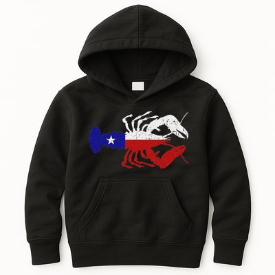 Crawfish Texas Seafood Shellfish Lone Star Southern Food Kids Hoodie