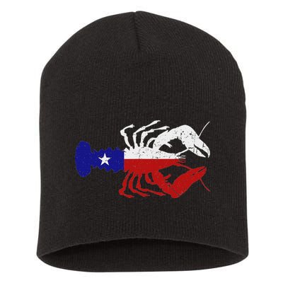 Crawfish Texas Seafood Shellfish Lone Star Southern Food Short Acrylic Beanie