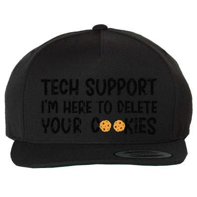 Christmas Tech Support I’M Here To Delete Your Cookies Xmas Wool Snapback Cap
