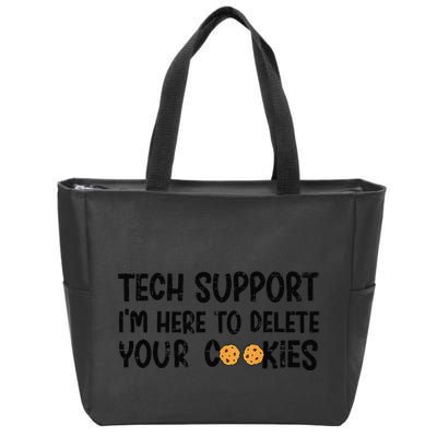Christmas Tech Support I’M Here To Delete Your Cookies Xmas Zip Tote Bag