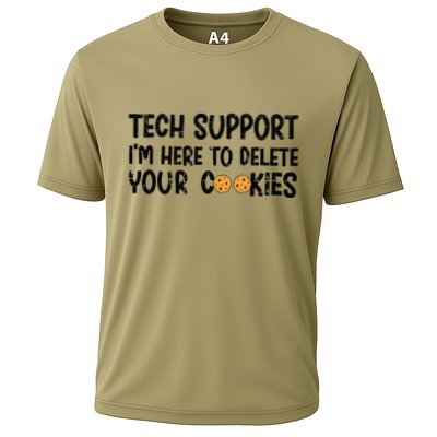Christmas Tech Support I’M Here To Delete Your Cookies Xmas Cooling Performance Crew T-Shirt