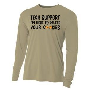 Christmas Tech Support I’M Here To Delete Your Cookies Xmas Cooling Performance Long Sleeve Crew