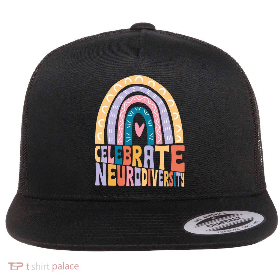 Celebrate The Spectrum Celebrate Neurodiversity Autism Gift Flatbill Hat