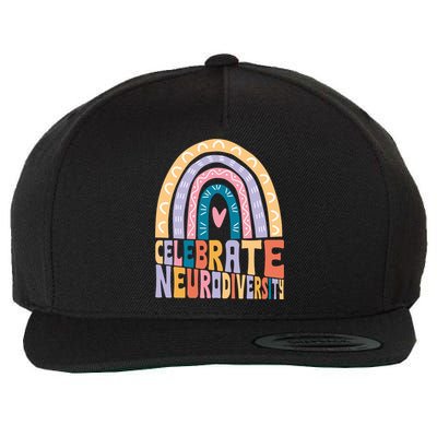 Celebrate The Spectrum Celebrate Neurodiversity Autism Gift Wool Snapback Cap
