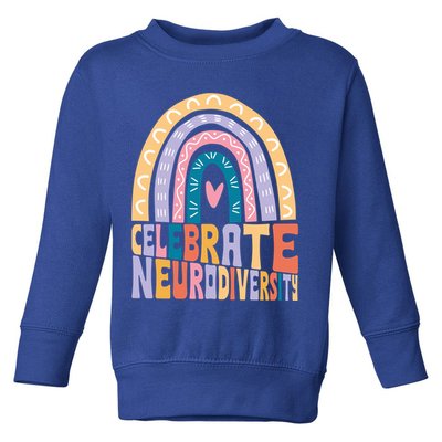 Celebrate The Spectrum Celebrate Neurodiversity Autism Gift Toddler Sweatshirt
