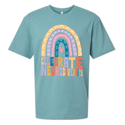 Celebrate The Spectrum Celebrate Neurodiversity Autism Gift Sueded Cloud Jersey T-Shirt