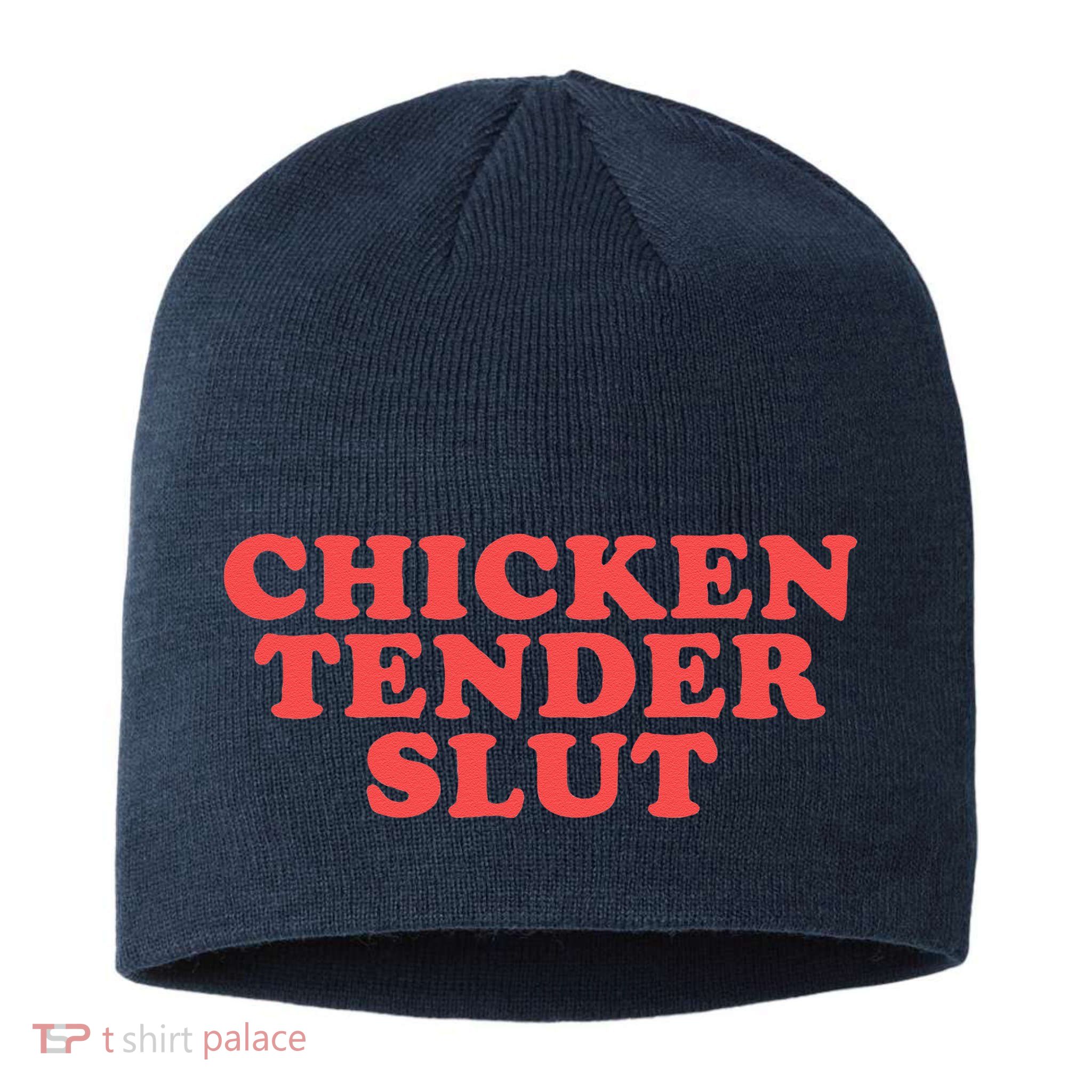 Chicken Tender Slut Funny Food Foodie Sustainable Beanie