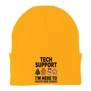 Christmas Tech Support Here To Delete Cookies Xmas Knit Cap Winter Beanie