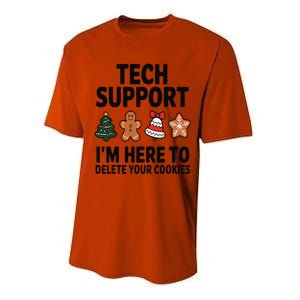 Christmas Tech Support Here To Delete Cookies Xmas Performance Sprint T-Shirt