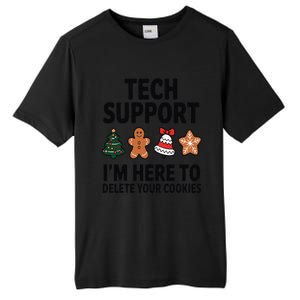 Christmas Tech Support Here To Delete Cookies Xmas Tall Fusion ChromaSoft Performance T-Shirt