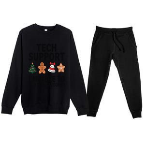 Christmas Tech Support Here To Delete Cookies Xmas Premium Crewneck Sweatsuit Set