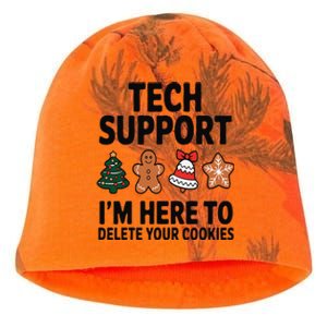 Christmas Tech Support Here To Delete Cookies Xmas Kati - Camo Knit Beanie