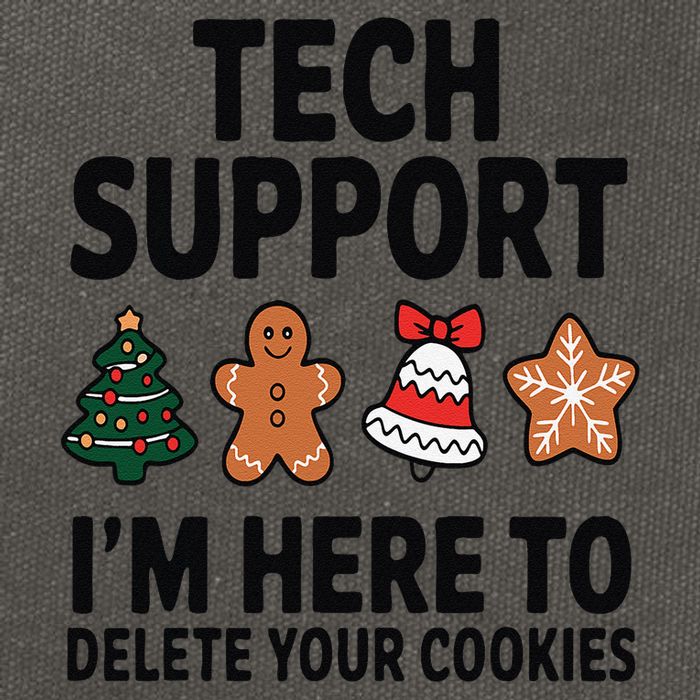 Christmas Tech Support Here To Delete Cookies Xmas Cotton Canvas Backpack