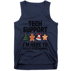 Christmas Tech Support Here To Delete Cookies Xmas Tank Top