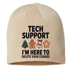 Christmas Tech Support Here To Delete Cookies Xmas Sustainable Beanie