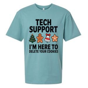 Christmas Tech Support Here To Delete Cookies Xmas Sueded Cloud Jersey T-Shirt