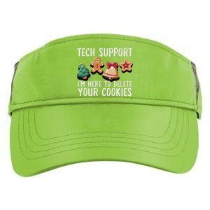 Christmas Tech Support Here To Delete Cookies Xmas Funny Adult Drive Performance Visor