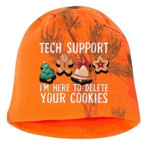 Christmas Tech Support Here To Delete Cookies Xmas Funny Kati - Camo Knit Beanie