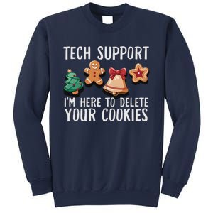 Christmas Tech Support Here To Delete Cookies Xmas Funny Sweatshirt