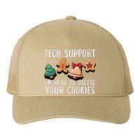 Christmas Tech Support Here To Delete Cookies Xmas Funny Yupoong Adult 5-Panel Trucker Hat