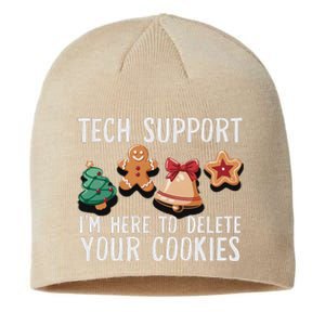 Christmas Tech Support Here To Delete Cookies Xmas Funny Sustainable Beanie