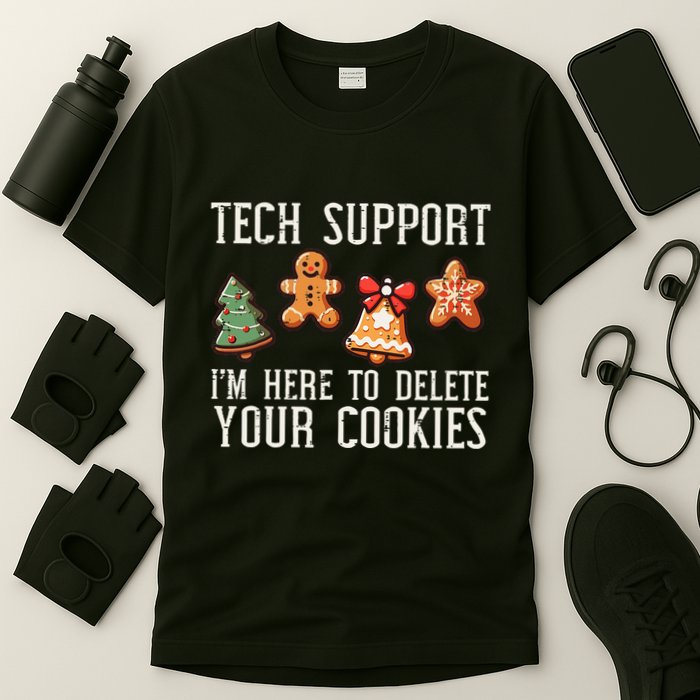 Christmas Tech Support Here To Delete Cookies Xmas T-Shirt