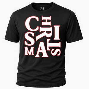 Christmas Typography Santa Claus Christmas Pj Pajama Top Cooling Performance Crew T-Shirt